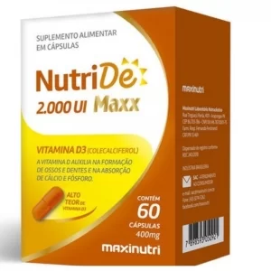 Vitamina D3 2000UI 60CPS 400MG NUTRIDE MAXINUTRI