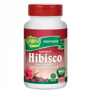 Hibisco Com Gengibre 500 Mg 90 Capsulas Unilife