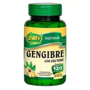 Gengibre Com Chá Verde 400mg 120 Comprimidos Unilife