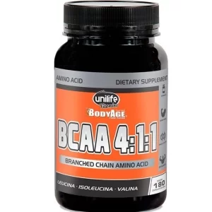 BCAA Com Vitamina B6 630mg 180 Capsulas BODYAGE