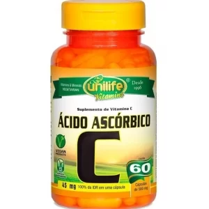 Ácido Ascórbico Vitamina C 550mg 60 Cápsulas Unilife