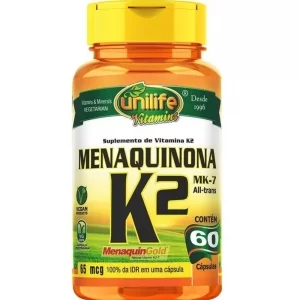 Vitamina K2 60 cápsulas Menaquinona MK7 Unilife