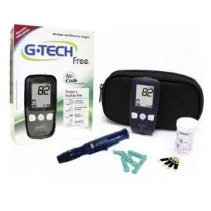 Medidor Glicose Kit G-Tech Free Completo
