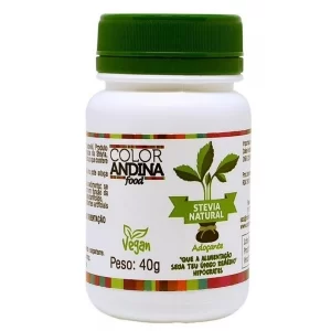 Adoçante Diétetico Stevia Sem Resido Amargo 40g Color Andina