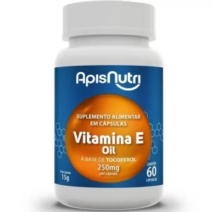 Vitamina E 250mg 60 Caps Oil Apisnutri