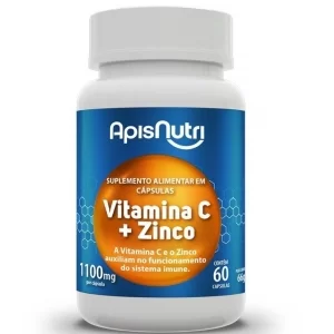Vitamina C+zinco 60 Caps 1100mg - Apisnutri