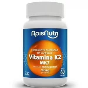 Suplemento De Vitamina K2 280mg 60 Caps Apisnutri