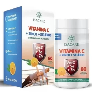 Vitamina C + Zinco + Selenio 1650mg 60 Caps Isacare