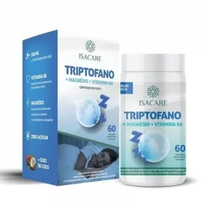 L-triptofano + Magnésio + Vitamina B6 60caps 500mg Isacare